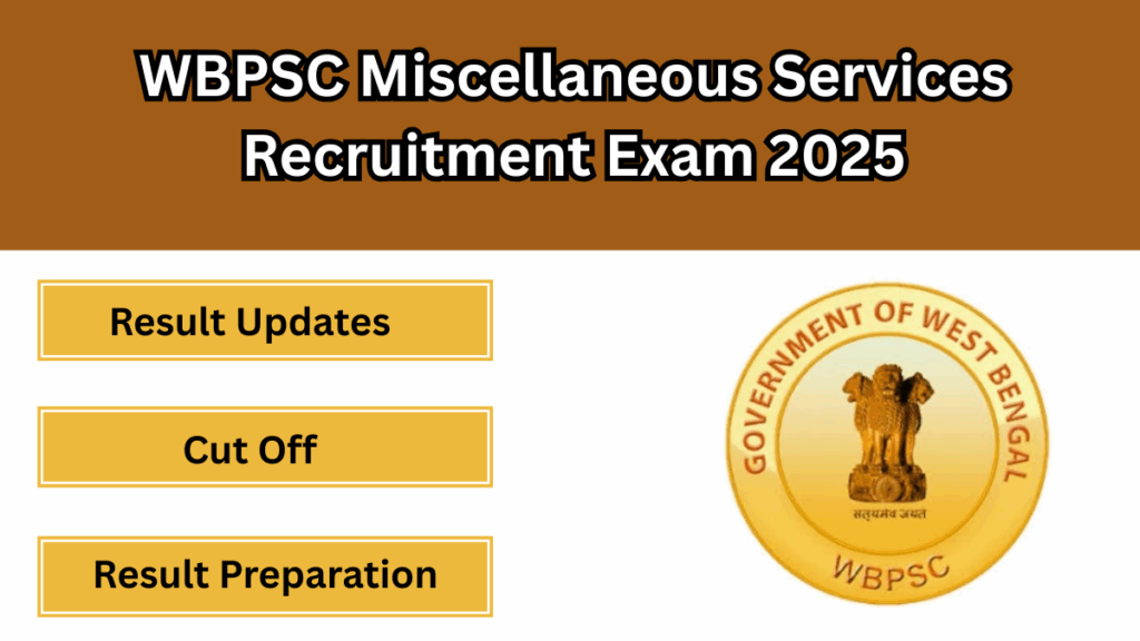 WBPSC Miscellaneous Services Recruitment Exam Result 