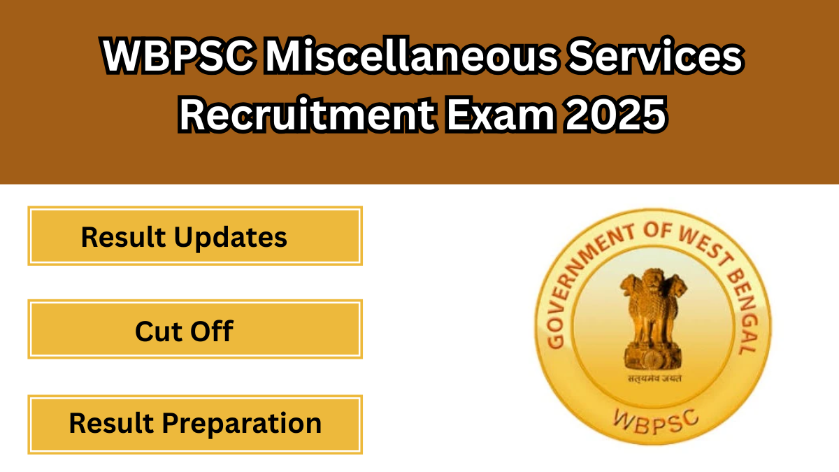 WBPSC Miscellaneous Services Recruitment Exam Result
