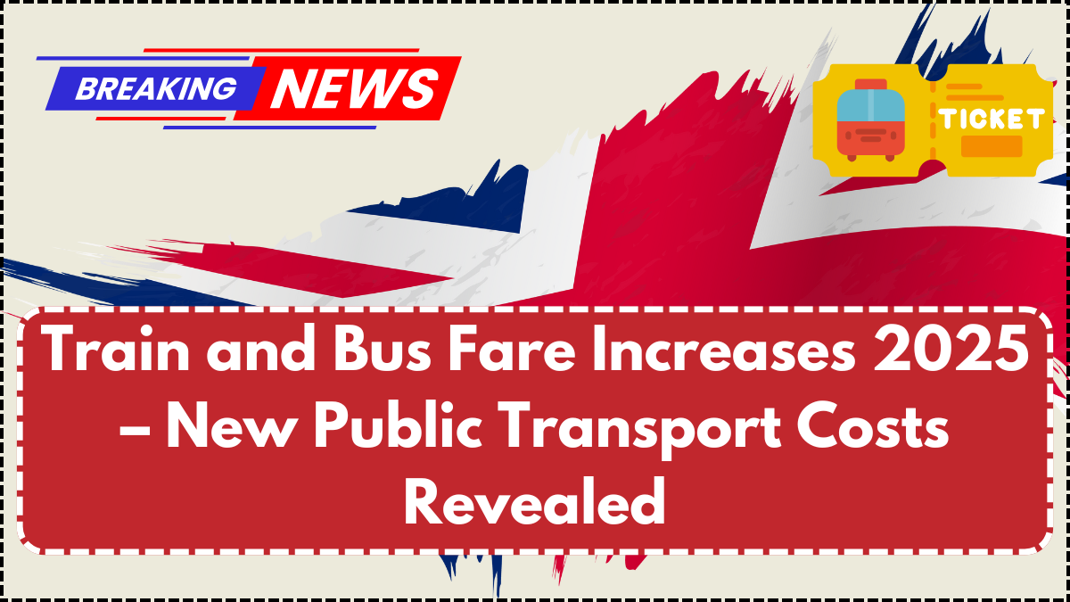 Train and Bus Fare Increases 2025 – New Public Transport Costs Revealed